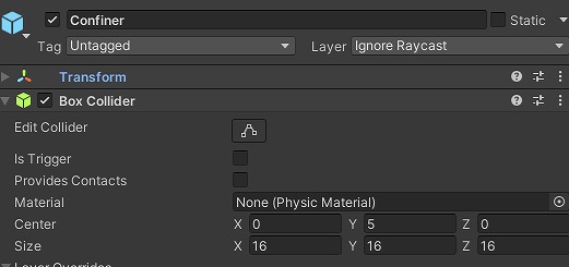 ConfinerのBoxCollider