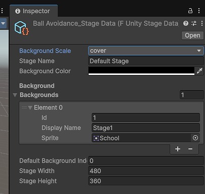 Backgrounds の設定