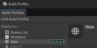 Web を Active にする